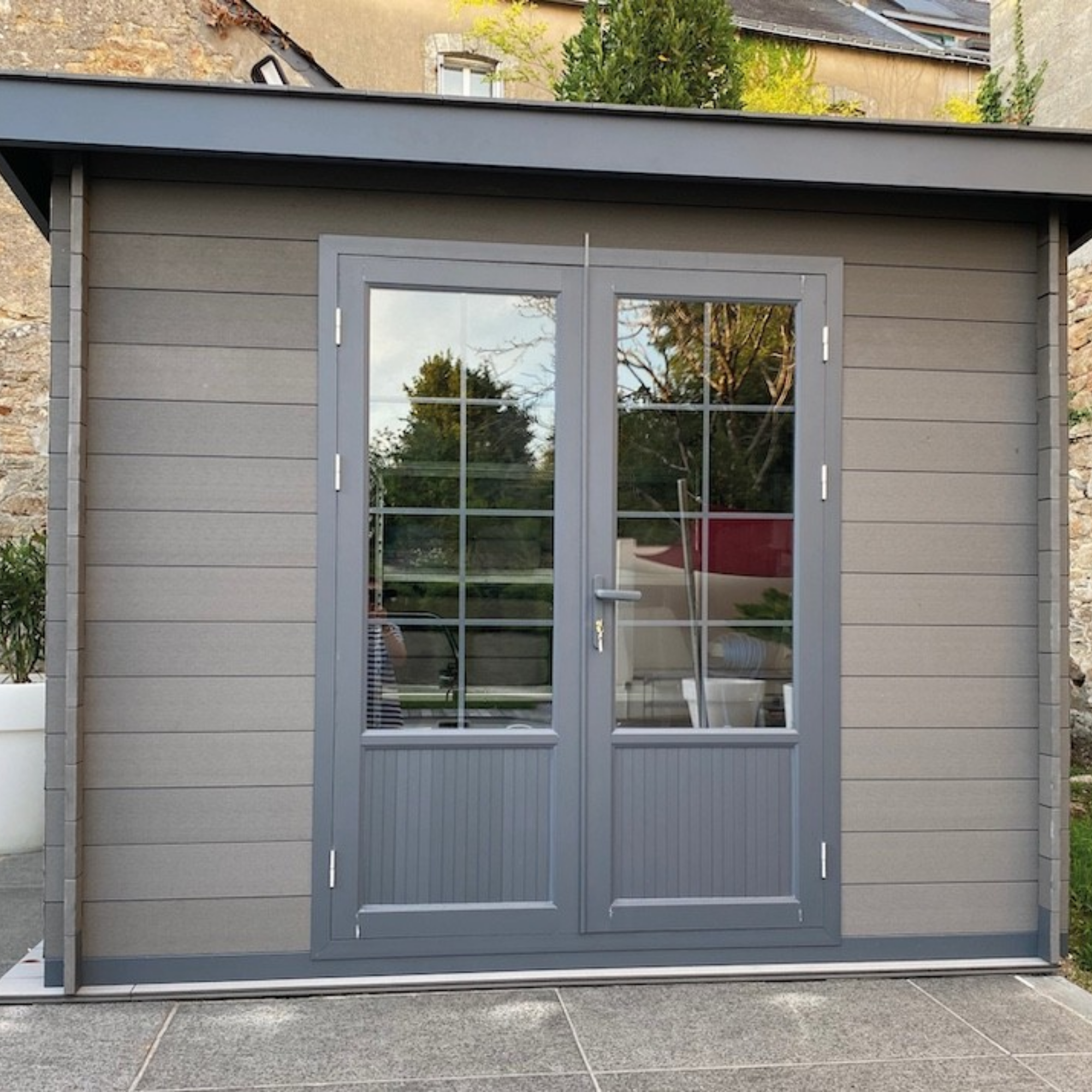 Abri terrasse toit en verre