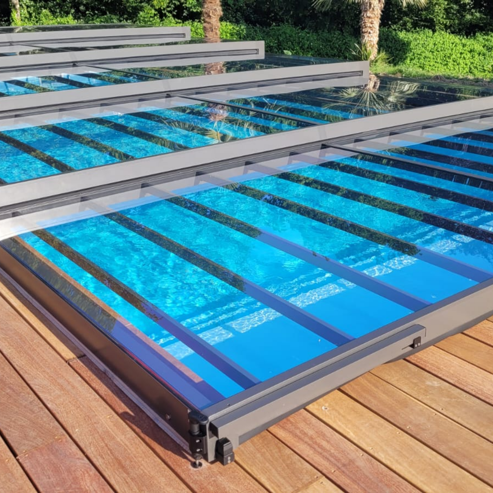 Abri terrasse toit en verre