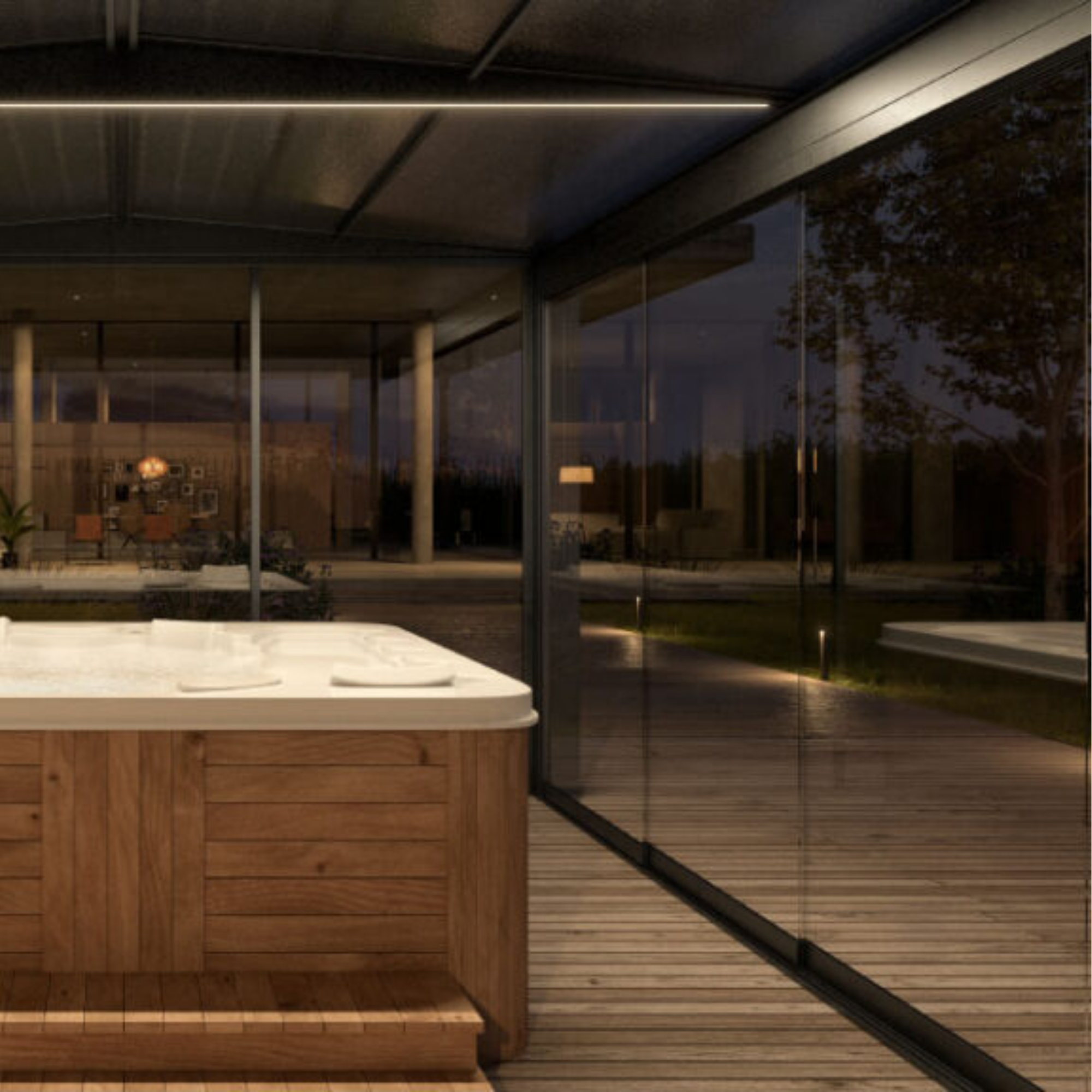 Terrasse avec structure aluminium