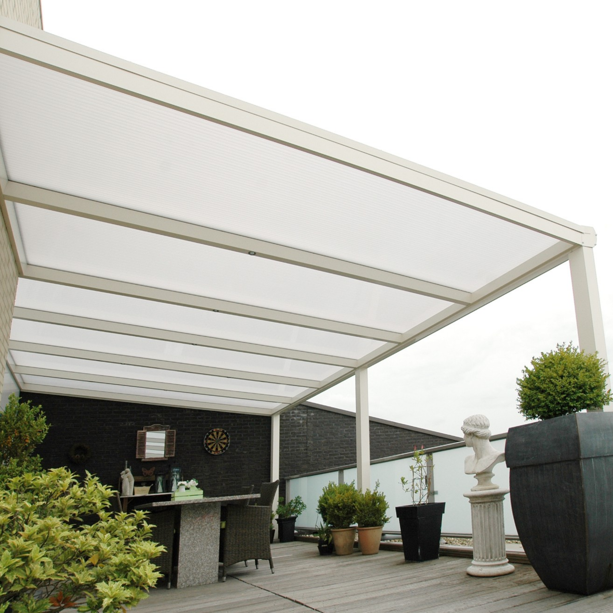 Terrasse avec structure aluminium