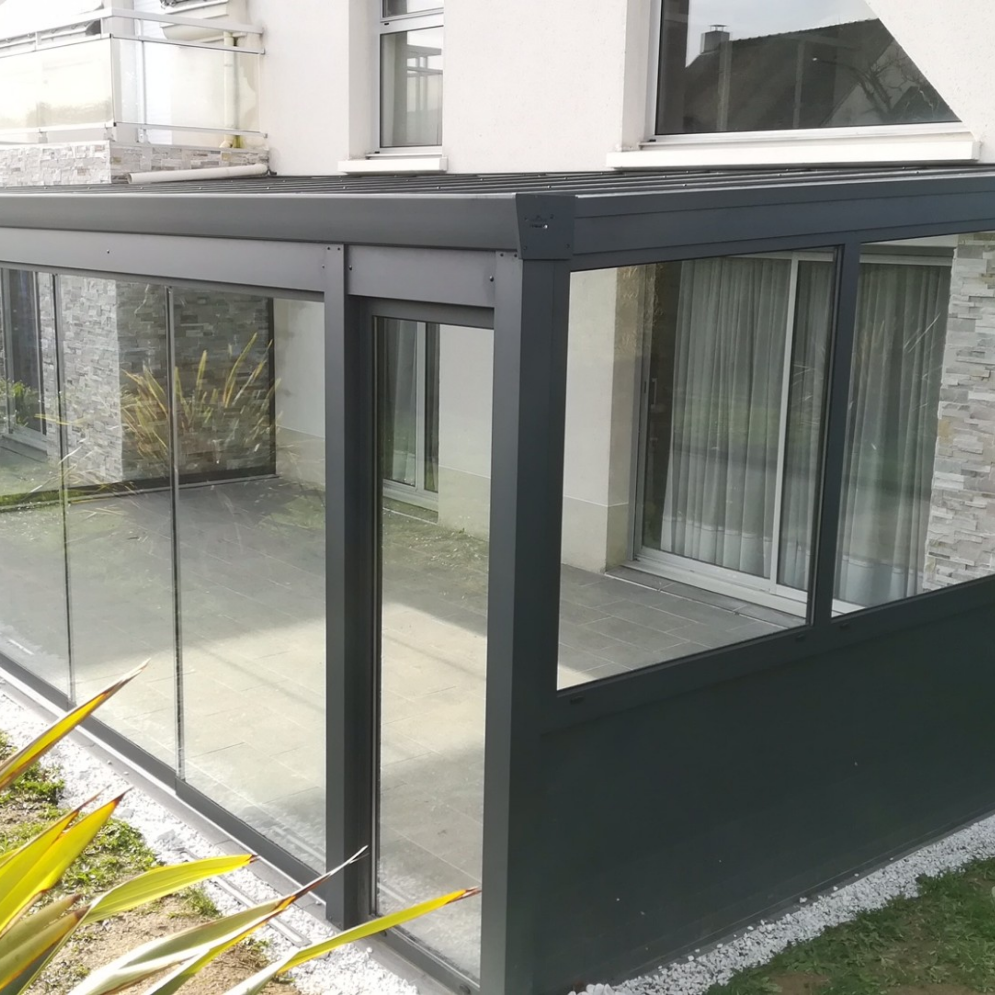 Terrasse avec structure aluminium